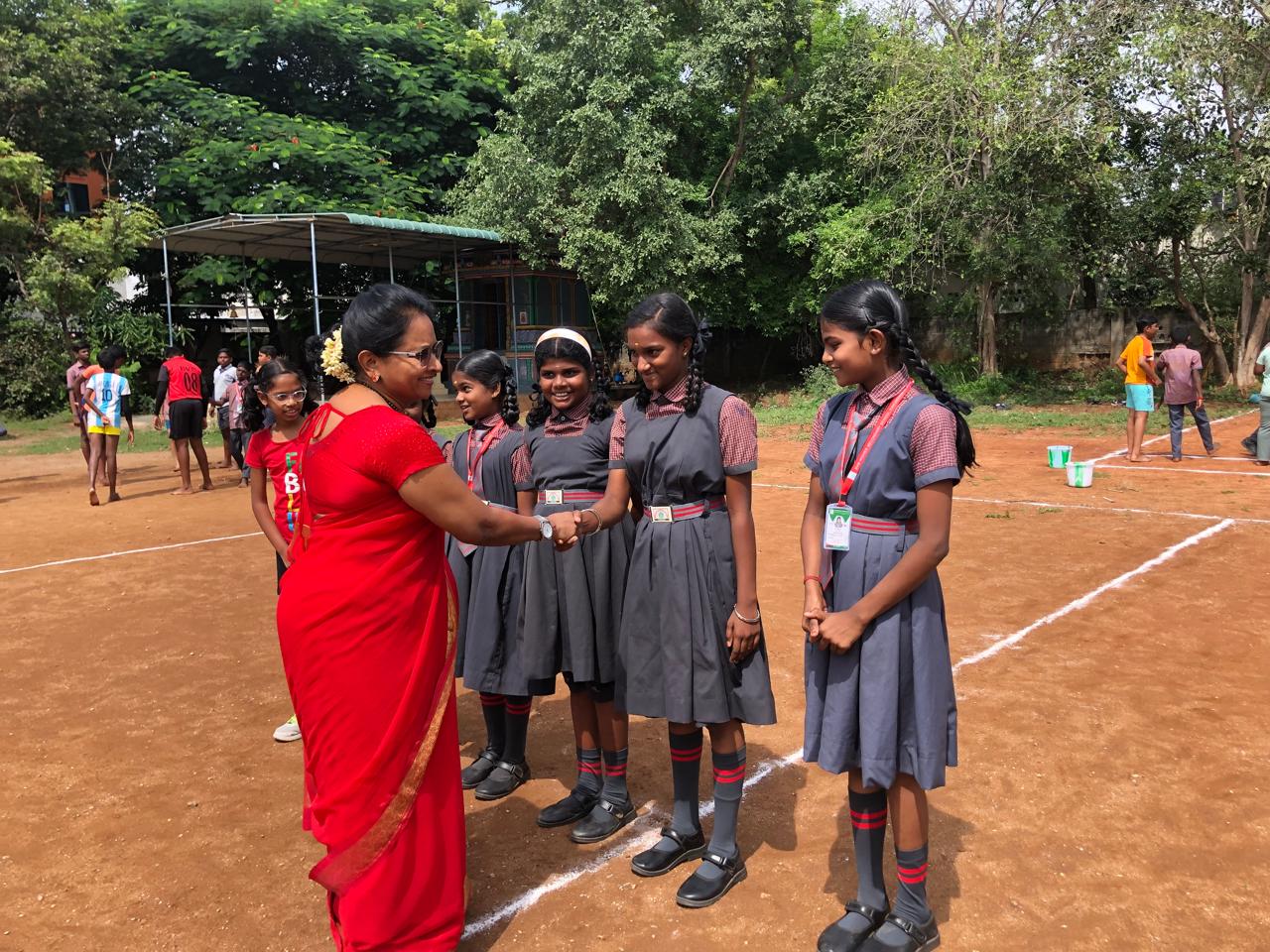 Principal officially commenced the events for Sports Day