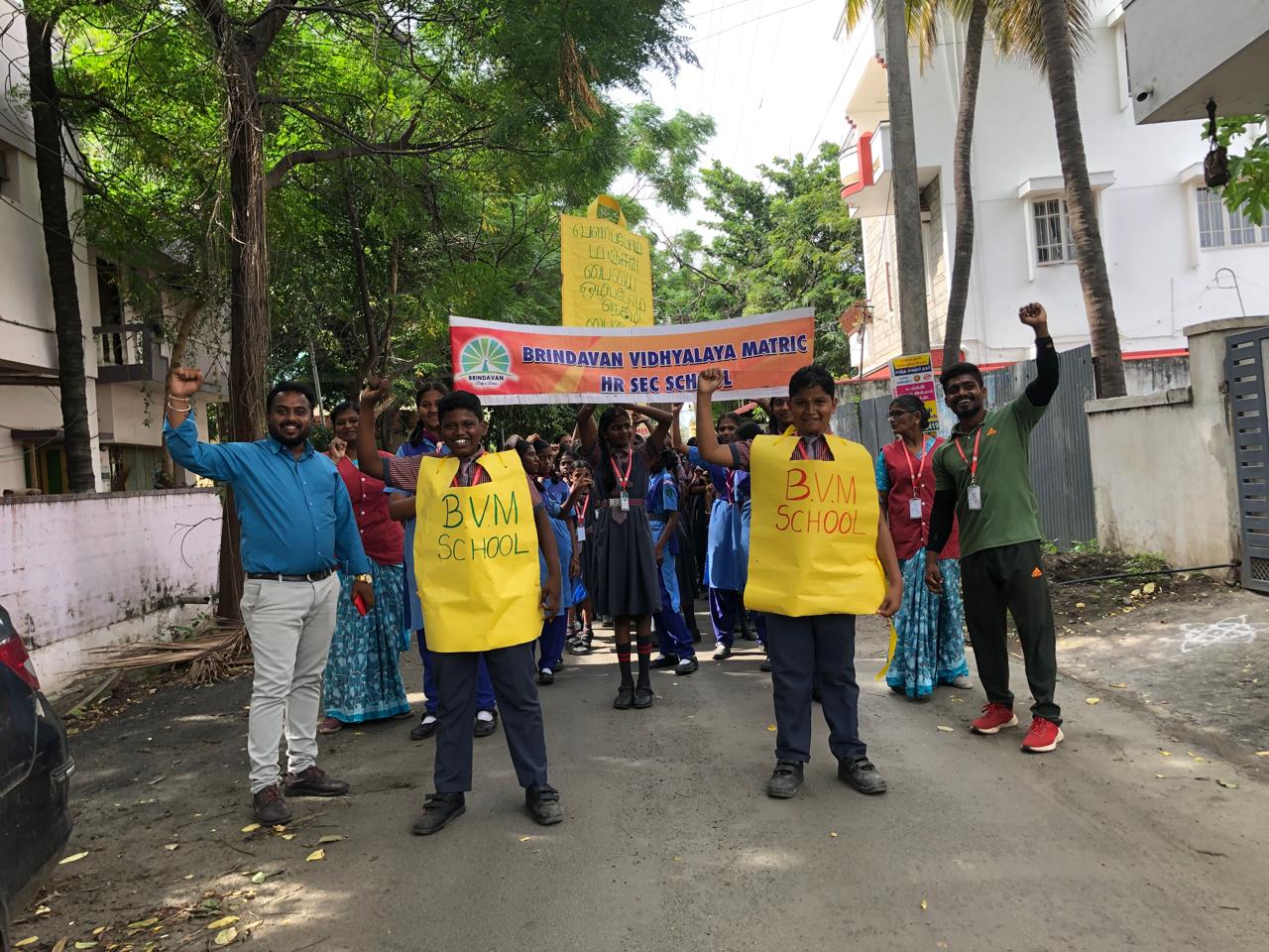 Rally on usage of Manjapai Awareness